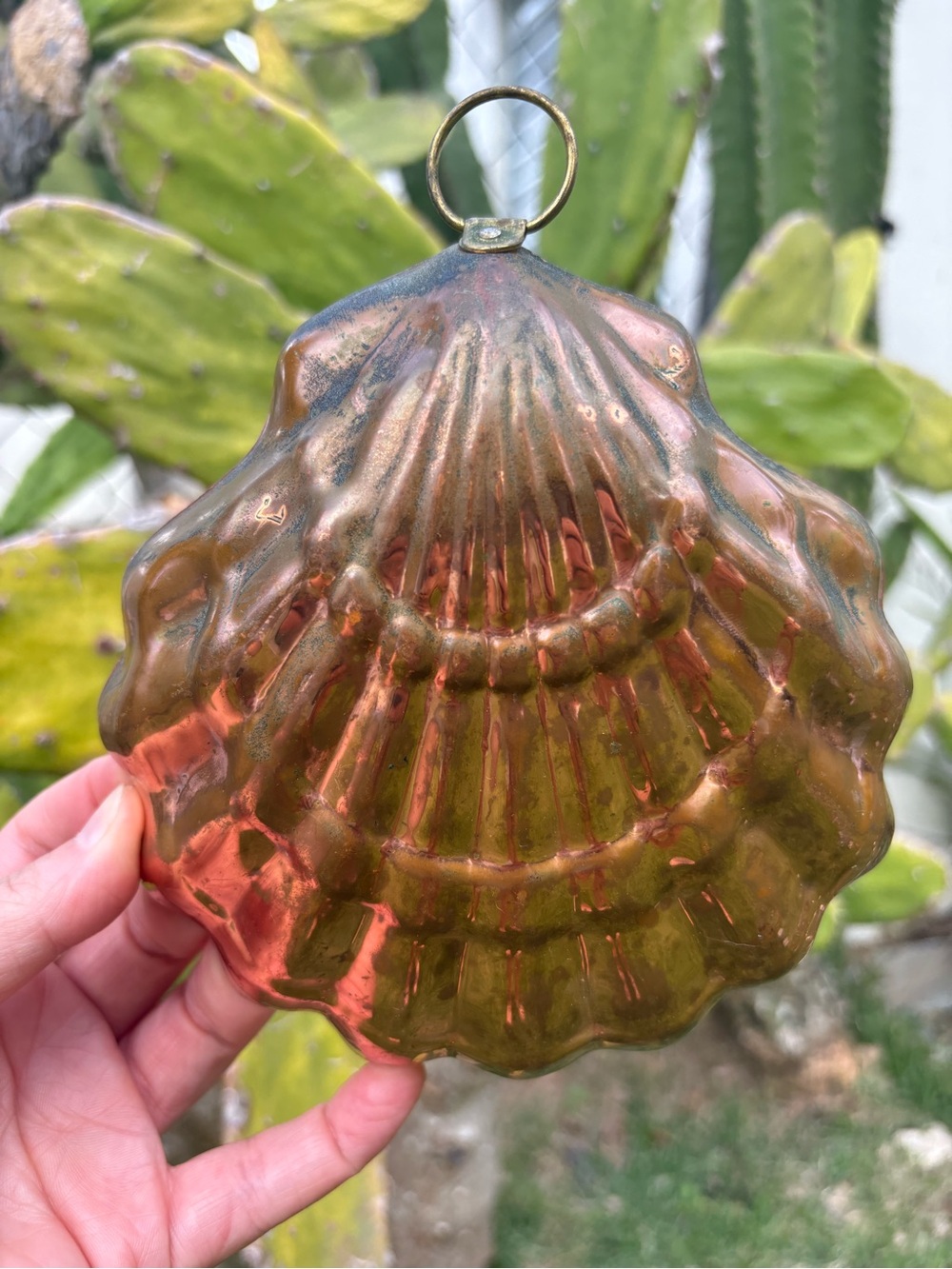 Vintage Sea Shell Copper Mold Wall Hanging Coastal Decor